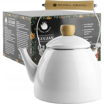 Rychlovarná konvice Konvice tradiční ocelová smaltovaná Silesia Smalt 2 l bílá