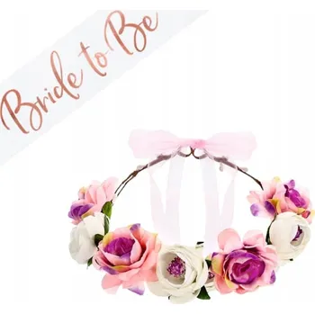 Party dekorace Doplňky na rozlučka se svobodou Bride to Be – věneček a šerpa