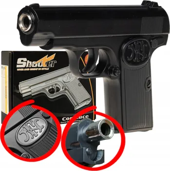 Dětská zbraň BROWNING M1910 KOVOVÁ PISTOLE NA KULIČKY PUŠKA