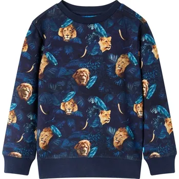 Chlapecká mikina vidaXL Dětská mikina námořnicky modrá 140 [13318]