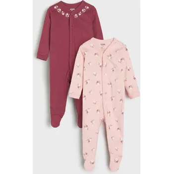 Sinsay - Sada 2 kusů bavlněných overalů - begóniová - 453DG-31X - 453DG-31X-74