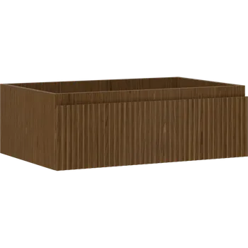 Koupelnový nábytek Mexen Rivel koupelnová skříňka pod umyvadlo 70 cm, 1 zásuvka, drážkovaná, ořech - 91A20-07023-1-BF86 Koupelnové skříňky