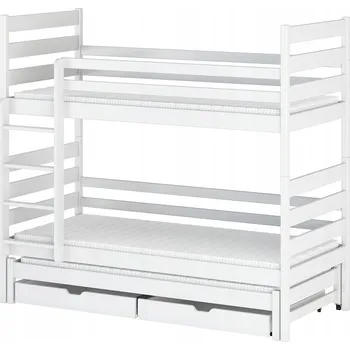 Dětská postel Dětská postel s přístýlkou TYNA - 80x160, bílá