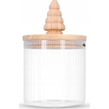 Sklenice Zavařovací Sklenice na perníky s víkem o objemu 1,2 l pro skladování, vánoční vzor