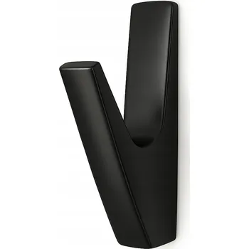 Věšák 1 ks Hliníkový věšák AVENA – černý matný - na oblečení háček do lamely