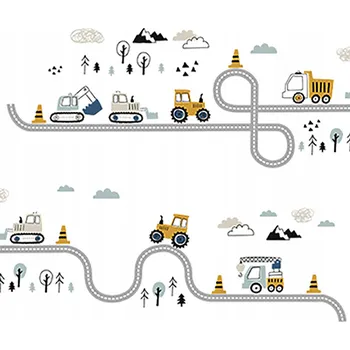 Obraz Nálepky Na Zeď do dětského pokoje - traktory, ulice, stroje - na strop, nábytek