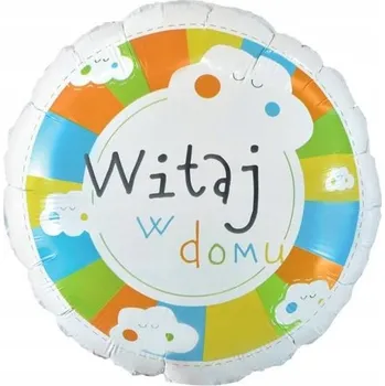 Balónek FÓLIOVÝ BALÓN VÍTEJ DOMA dekorace HELIUM mráčky