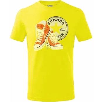 Chlapecké tričko ON-DESIGN Tričko pánské/dětské TENISKY SUMMER Velikost: 146 cm/10 let, Barva: citronová