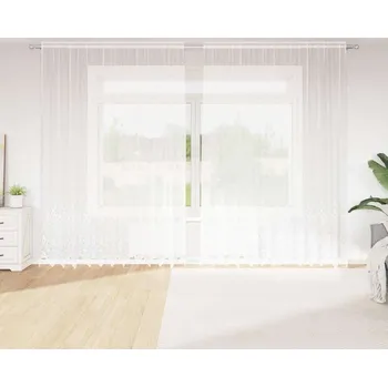 Stínicí technika Čipkový Závěs se záclonami Bílá 300 x 300 cm Polyester