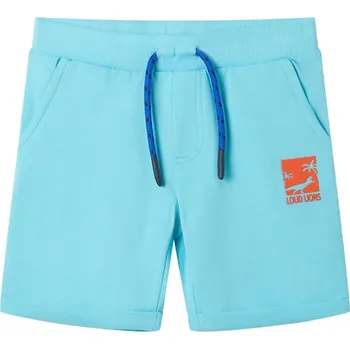 Chlapecké kraťasy vidaXL Dětské kraťasy se stahovací šňůrkou 128 [12202] Barva: Akvamarínová