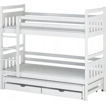 Dětská postel SEWERYN 80x180 bílá patrová postel Lano Meble