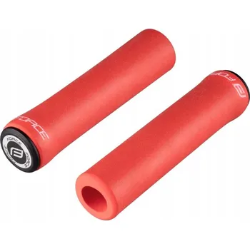 grip Gripy na řidítka kola FORCE LUCK silikonové Červené