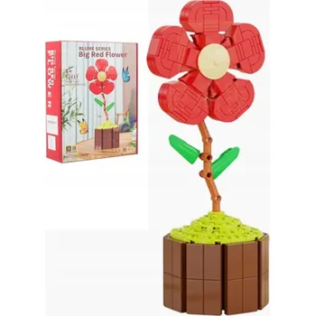 ostatní stavebnice Velká ČERVENÁ květina - stavebnice 354 ks