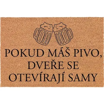 Rohožka Kokosová Vstupní Rohožka Dekorativní | Veselý Dárek Máš Pivo