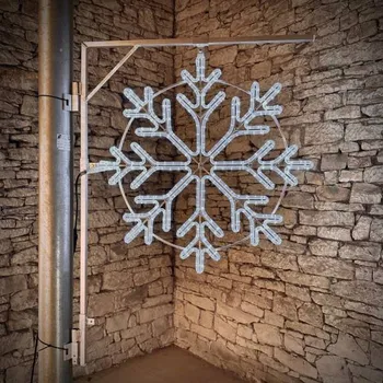 Vánoční dekorace DECOLED LED světelná vločka II, sada na VO 3D tisk, pr. 86 cm, ledově bílá