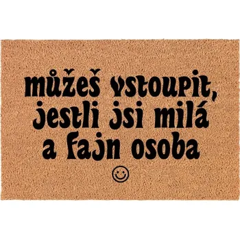 Rohožka Kokosová Vstupní Rohožka Dekorativní | Veselý Dárek Můžeš Vejít
