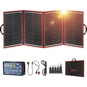 IP kamera Solární panel KEMPINGOVÝ 220W PŘENOSNÝ, Výkonný, Turistický, 18V