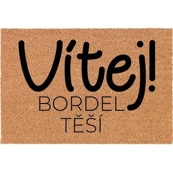 Rohožka Kokosová Vstupní Rohožka Dekorativní | Veselý Dárek Vítejte V 60x40