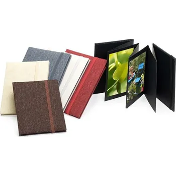 Fotoalbum Leporelo na 12 foto 15x20 CANVAS bílé černé stránky kph