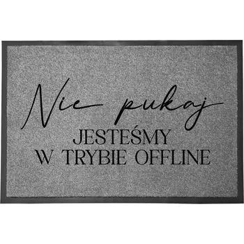 Rohožka ŠEDÁ VSTUPNÍ ROHOŽKA DO DOMU DEKORATIVNÍ DÁREK TRYB OFFLINE 60X40