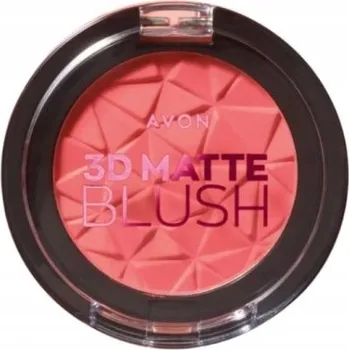 Přípravek na tvář Lisovaná tvářenka růžová Avon 3D MATTE BLUSH PEACH 5 g