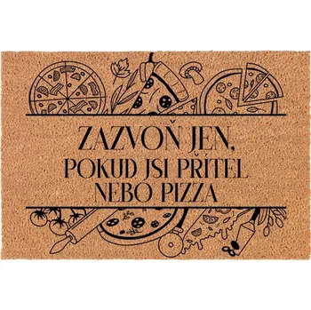 Kokosová Vstupní Rohožka Dekorativní | Veselý Dárek Pizzer 60x40cm