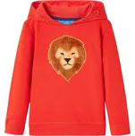 vidaXL Dětská mikina s kapucí 116 [13321] Barva: Červená
