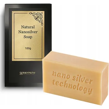 Mýdlo Šedé mýdlo s NanoStříbrem Raypath 100g Přírodní Antibakteriální kostka