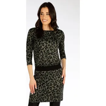 Dámské šaty Dámské šaty LITEX 3/4 rukáv khaki + černá M