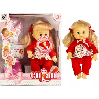 Panenka Panenka s dlouhými vlasovými doplňky zvuk - čůrá