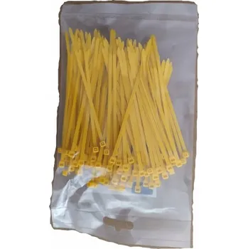 Stahovací páska Stahovací pásky (trytytki) žluté 140/3,6 mm, 100 ks