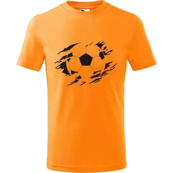 Chlapecké tričko Dětské tričko s potiskem Fotbalový míč Velikost: 158/12 let, Barva trička: Tangerine orange