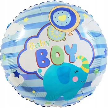 Balónek FOLIOVÝ BALÓNEK BOY BABY SHOWER CHLAPEC SLON 45 CM
