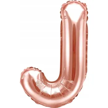 Balónek Fóliový balónek Písmeno "J" růžovo-zlatý, 82 cm