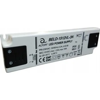 Napájecí zdroj pro osvětlení Plochý napájecí zdroj BELD pro LED pásky a svítidla, transformátor 15W ALTORI
