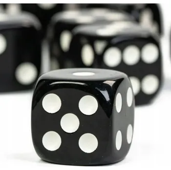 Příslušenství k deskovým hrám Kostka 1 Ks D6 K6 Černá Dice Black Classic RPG D&D MTG Stolní Hry Board