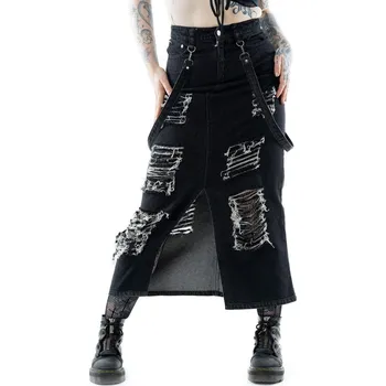 Dámská sukně sukně dámská (jeans) VIXXSIN - RUNA - BLACK STONEWASH - XL