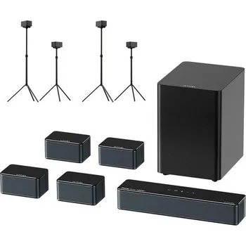 Soundbar Ultimea Poseidon D80 Soundbar + 2 páry Steady 300 stojanů, Dolby Atmos, 500W, APP Control, Bluetooth 5.3