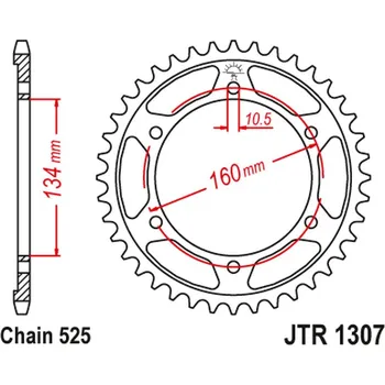 Řetězová sada pro motocykl JT rozeta 4405 41 HONDA CBR 600RR 07-16 (440541JTZBK) (řetěz 525) barva černá (JT rozeta 4405 41 HONDA CBR 600RR 07-16 (440541JTZBK) (řetěz 525) barva černá)