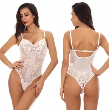 Body Sexy průhledné a smyslné krajkové dámské body - XL