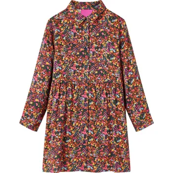 Dívčí šaty vidaXL Dětské šaty s dlouhým rukávem vícebarevné 140 [14906]