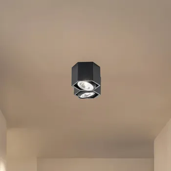 Lampička Euluna Stropní světlo Elvas otočné dvouramenné černé černý 2 x 6 W LED - Doprava zdarma