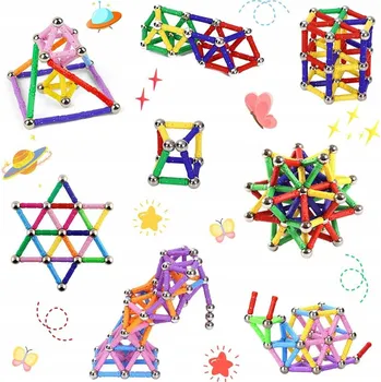 ostatní stavebnice STAVEBNICE VZDĚLÁVACÍ KULIČKY SADA 204 KUSŮ PRO DĚTI