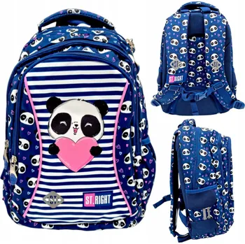 Školní batoh Školní batoh vícekomorový St.Right modrý, růžový 20 l