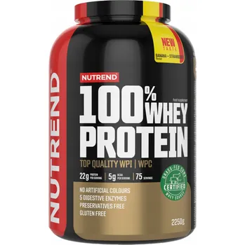 Protein Protein Nutrend WPC protein v prášku s banánovo-jahodovou příchutí 2250 g