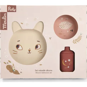 dětská jídelní sada Silikonová sada nádobí Moulin Roty
