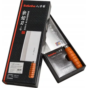 KUCHYŇSKÝ SEKÁČEK NŮŽ ŠÉFA SILNÝ 21 CM NEREZOVÁ OCEL NA MASO ZELENINY OSTRÝ