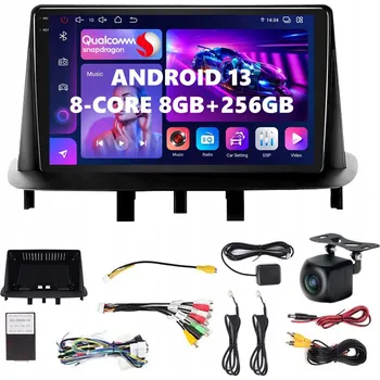 Mobilní telefon AUTORÁDIO S ANDROID 13 PRO RENAULT MEGANE 3 2008-2014, CARPLAY LTE, SIM KARTA AUTOMATICKY 8GB/256GB
