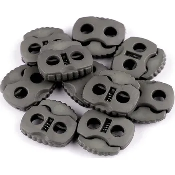 Pro Háčkování Brzdička dvoušňůrová velká zelenošedá 20x20 mm