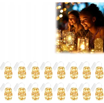 LED osvětlení LED SVĚTÝLKA DRÁTEK 2 METRY 20 LED RGB NA BATERIE MIKRO SVĚTÝLKA